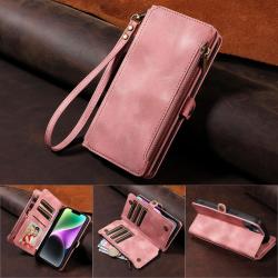 ZF210 Phone Leather Case Flip Zipper Wallet Magnetic Shockproof and Drop-proof Fits Many Models