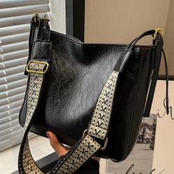 High Quality Large Capacity Women'S Bags Shoulder Bag Pure Color Leather Crossbody Bags For Women  Fashion bolsas para mujer