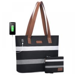 2022 LOVEVOOK wholesale Casual bag Multifunction Oxford ladies shoulder bags 2pc handbags sets 15.6in laptop women tote bags