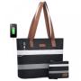 2022 LOVEVOOK wholesale Casual bag Multifunction Oxford ladies shoulder bags 2pc handbags sets 15.6in laptop women tote bags