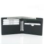 Bifold wallet customized carbon fiber PU leather men wallet