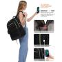 LOVEVOOK Girls Teenager School Bag Waterproof Casual Anti-Theft Daypack college office bag travel laptop backpack with USB Damen
