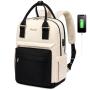 LOVEVOOK Fashion Stylish Girls Travel School nylon BookBag with USB Waterproof Teacher Nurse Student Laptop Backpack for women