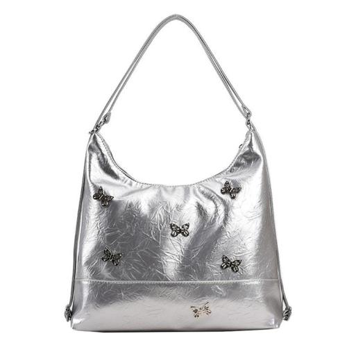ZWY108 Wholesale New Fashion Simple Girls Butterfly Shoulder Bag PU Handheld Dual Purpose Backpack Shopping Travel Work Bag