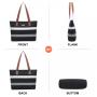 2pc/set Waterproof Lightweight Oxford Handbag Set Fits 15.6 in Shoulder bag Purse Work School Laptop Tote Bag for Women with USB