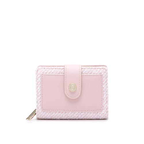 Wholesale Luxury Women Wallet Ladies Tweed Purses Custom Logo Ladies Wallet