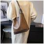 Big size bucket handbags for women luxury pu leather brown tote bags women handbags ladies luxury designer purses wholesale