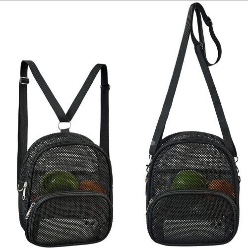 Gelory Wholesale Fashion Custom Logo Lightweight See Through Small Shoulder Bag Daypack Mini Mesh Backpack For Girls Boys