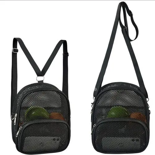 Gelory Wholesale Fashion Custom Logo Lightweight See Through Small Shoulder Bag Daypack Mini Mesh Backpack For Girls Boys