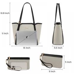 LOVEVOOK new style fashion ladies hand bags 2024 vintage bag canvas laptop tote purses for women luxury fashionable handbags