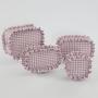 2022 New Design Multicolor Gingham Ruffle Cosmedtic Bags Nylon Pouch Women Fashion Plaid Travel Bag Plaid Makeup Bag