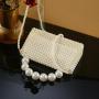 New Women's Pearl Beaded Clutch Evening Handbags for Formal Bridal Wedding Clutch Purse Prom Cocktail Party