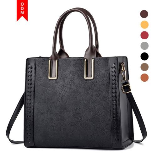 Factory Direct Wholesale Oem Bolsos Purses And Handbags Print Flower  Crossbody Bag Pu Women'S Tote Bags