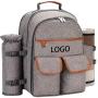 Custom 4 Person Concept Travel Camping Picnic Bag Set Insulated Large Cooler Backpack Picnic Cooler Bag With Mat Tableware
