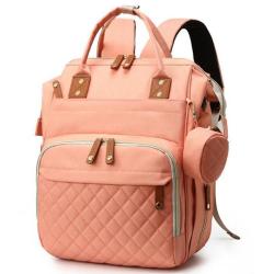 KBW055 New Mommy Diaper Bag Change Station Outdoors Nylon Waterproof Crib Bag Travel Mommy Baby Diaper Backpack Customized Logo