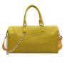 Custom Logo Lightweight Crocodile Pattern PU Short-distance Travel Duffle Girls Weekend Overnight Sport bag