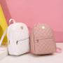 Women's backpacks 2024 wholesale pu leather backpacks for women embroidery solid color large capacity ladies shoulder bags