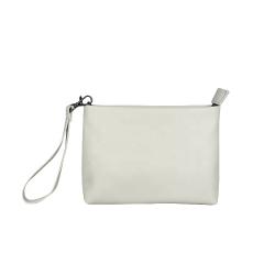 Pure Milky Ivory White Secure Smell-Proof Pouch with Combo Lock for Your Valuables and Accessories