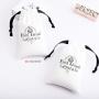 White Cosmetic Dust Drawstring Bag Wedding Favor Gift Jewelry Cotton Bags With Logo Custom Boushed Canvas Drawstring Bag