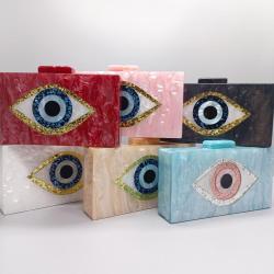 Popular Acrylic Evening Bag Single Shoulder Crossbody Eye Evening Bags Evil Eye Bag Handbag pochette femme