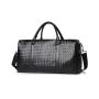 custom logo pu leather travel bag luxury woven men overnight gym bag duffel bag sac de voyage homme