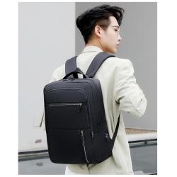 HR162 Unisex USB Charge Waterproof Business Men's Bags Fashionable And Simple Travel Backpack Oxford Business Laptop Backpacks