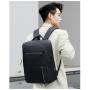 HR162 Unisex USB Charge Waterproof Business Men's Bags Fashionable And Simple Travel Backpack Oxford Business Laptop Backpacks