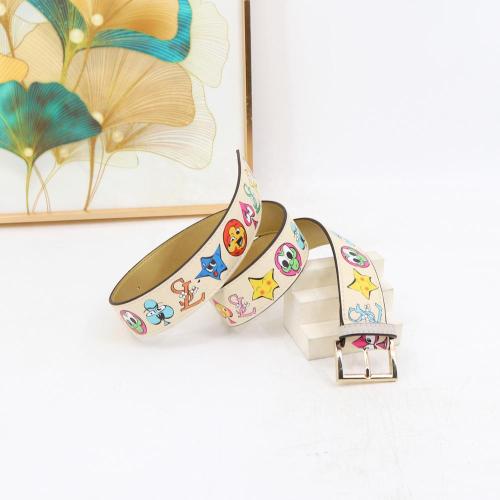 2024 ladies belt quality personalized women belt in the jeans or in the skirt printed fashion belt for girls