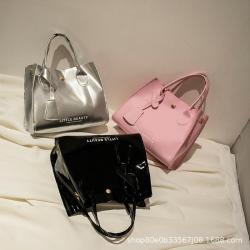 PVC hand bag female ladies handbags 2024 Korean version of the new printing shoulder strap crossbody bag