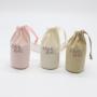 Wholesale Single String Cotton Linen Jewelry Packaging Cosmetic Bottom Bag Muslin Gift Drawstring Makeup Dust Cotton Pouch