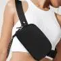 custom brand waterproof fitness waist bag adjustable buckle small nylon running sling belt pouch bag for women