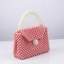 New Beaded Bag Exquisite Niche Pearl Acrylic Purse and Handbag  for ladies Fashion Trend Green Beaded Bag