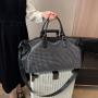 Custom Fashion Designers Portable Durable Shoulder Carry on Tote Sport Gym Travel Rhinestone Duffle Bag for Women