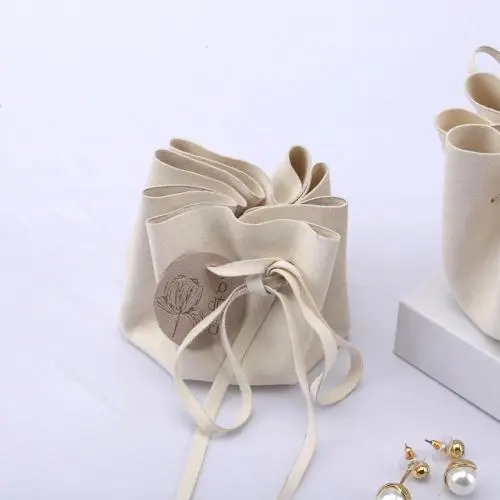 High End Microfiber Fabric Drawstring Gift Packaging Bag Microfiber Dust Suede Pouch