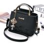 New Women's Handbag Fresh Embroidery Korean Version Single Shoulder Crossbody Bag Pu Pendant Women's Bag