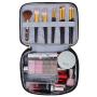 Wholesale Customized Fashion Ladies Makeup Case Large Capacity Double Layer Tote PVC Clear Travel Cosmetic Bag