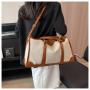 ZF167 New Retro Ladies Handbag Canvas Sports Fitness Diagonal Cross Bag Short Distance Large Capacity Collision Color Travel Bag