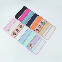 Hot Selling Colorful Clear PVC Cosmetic Pouch Bag Women Personalized Patch Small Nylon Transparent Zipper Makeup Bag