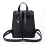 Factory Wholesale Fashion Ladies School Bags Double Zipper Drawstring PU Leather Backpack Women