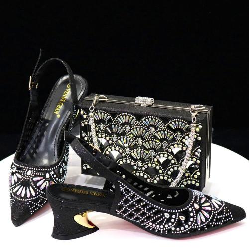 New Style Wedding Italian Shoes And Bag Set Women Shoes And Matching Bag Set High Quality Pu Shoes