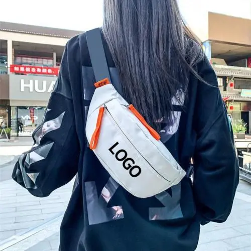 Wholesale Nylon Waterproof Outdoor Sports Running Waist Bags for Women Sling Fanny Packs Custom Crossbody Chest Bag