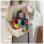 2022 Colorful Tote Bag with Zipper Closure for Lady Fashion Women Handbags PU Leather Cross Body Purse