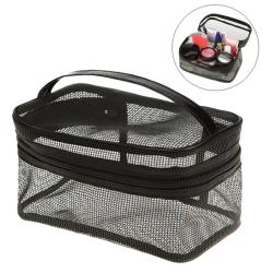 Gelory Factory Direct Supply Custom Women Men Makeup Bag Portable Mesh Cosmetic Organizer Case Travel Toiletry Bag