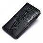 Alligator Pattern Genuine Leather Wallet for Men Vintage Long Multi-function Wallet Zipper Around Money Slip Card Holder