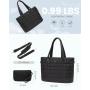 LOVEVOOK Puffer Tote Bag Women 17 Inches Quilted Business Laptop bag Large Capacity Puffy Work Purse Shoulder Bag for Travel Gym