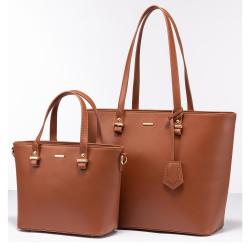 LOVEVOOK New Style 2pcs/set Fashion Handbags Ladies PU Leather Shoulder Bags Shopping Tote Satchel Purse Set for Women