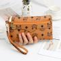 New Fashion Litchi pattern Women's Multi-function Long Clutch Wallet With Shoulder Strap,In Stock Lady Cell Phone Bag
