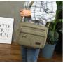 HR063 Men Single Crossbody Shoulder Bag Fashion Canvas Lightweight Mobile Phone Messenger Bag Collecting Money for Business Bag