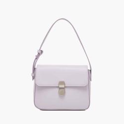 2024 New Fresh Handbags Solid Color Shoulder Bag Smooth Texture Vegan Leather Luxury Bags Simple Portable Square Shoulder Bag