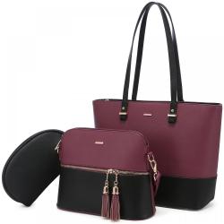 LOVEVOOK Leather Tote Bag Alibaba hot sale Purse 3 PCS Handbags Set Tote ladies Luxury Handbags for Women Hand Bags